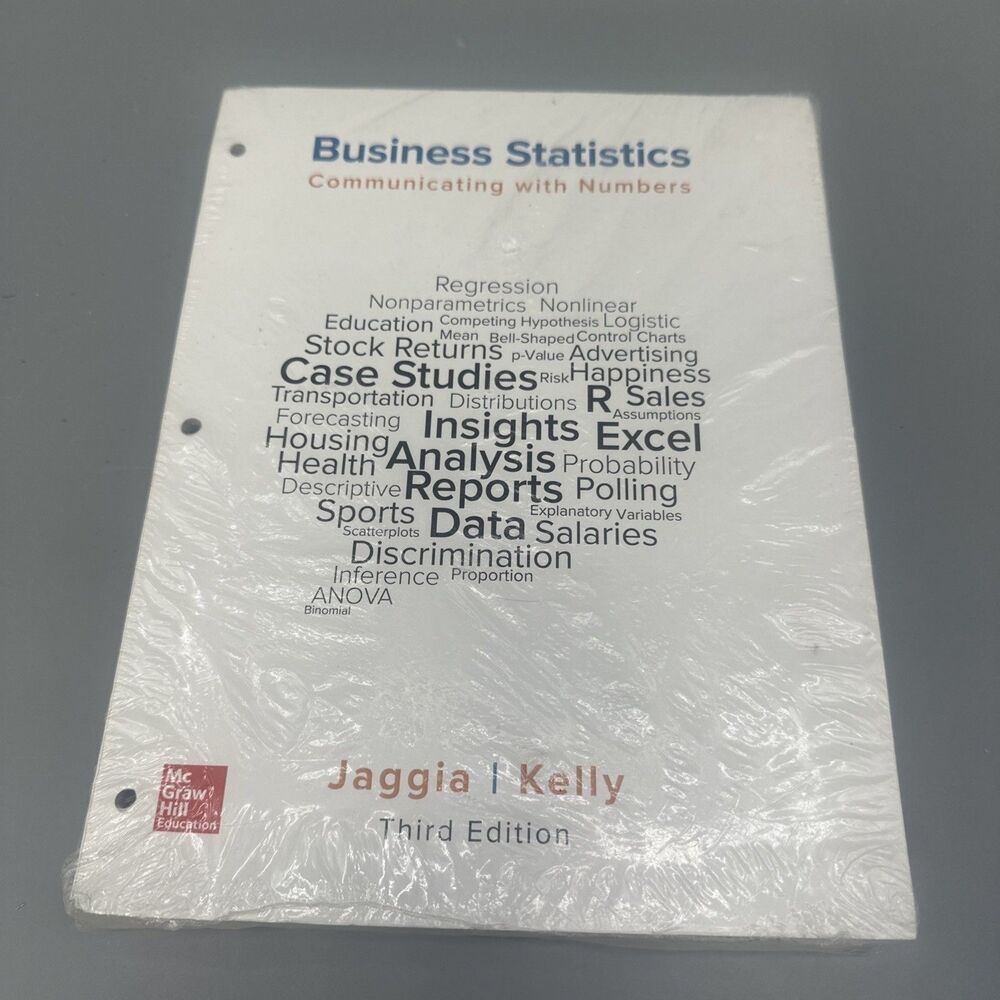 Loose Leaf for Business Statistics: Communicating with Numbers Brand New 3rd Ed.